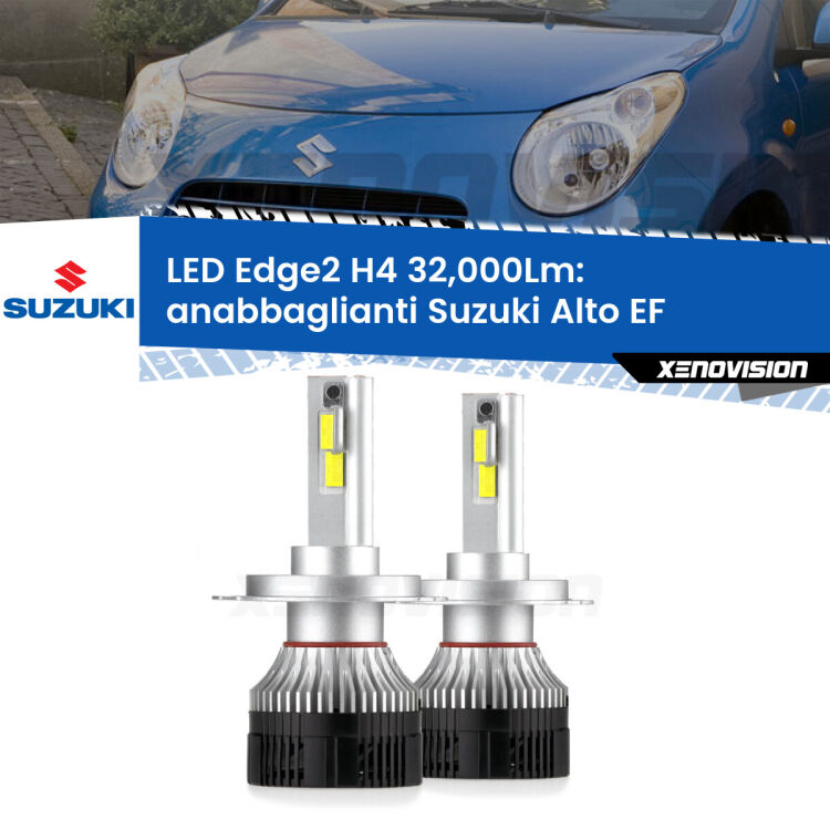 <p><strong>Kit anabbaglianti LED H4 per Suzuki Alto</strong> EF 1994 - 2002. </strong>Potenza smisurata, taglio di luce perfetto. Super canbus. Qualità Massima.</p>