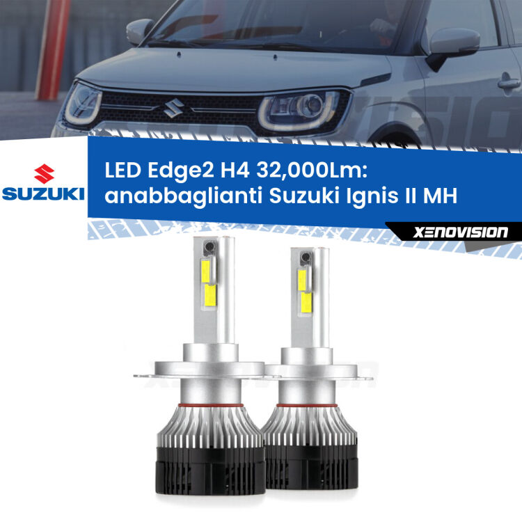 <p><strong>Kit anabbaglianti LED H4 per Suzuki Ignis II</strong> MH 2003 - 2008. </strong>Potenza smisurata, taglio di luce perfetto. Super canbus. Qualità Massima.</p>