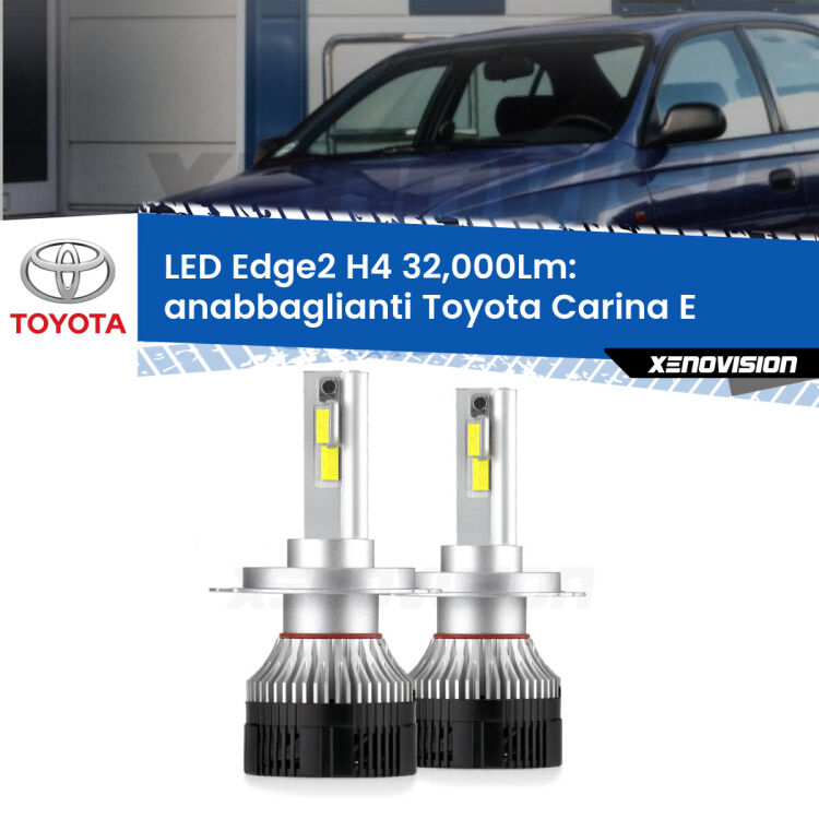 <p><strong>Kit anabbaglianti LED H4 per Toyota Carina E</strong>  1992 - 1997. </strong>Potenza smisurata, taglio di luce perfetto. Super canbus. Qualità Massima.</p>