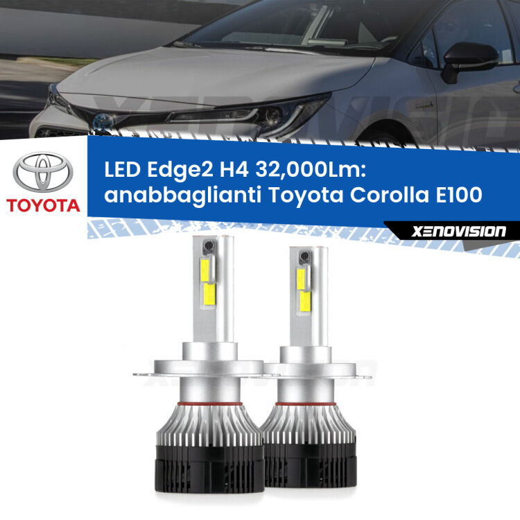 <p><strong>Kit anabbaglianti LED H4 per Toyota Corolla</strong> E100 1992 - 1997. </strong>Potenza smisurata, taglio di luce perfetto. Super canbus. Qualità Massima.</p>