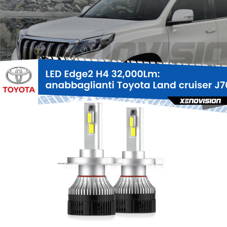 <p><strong>Kit anabbaglianti LED H4 per Toyota Land cruiser</strong> J70 1984 - 1996. </strong>Potenza smisurata, taglio di luce perfetto. Super canbus. Qualità Massima.</p>