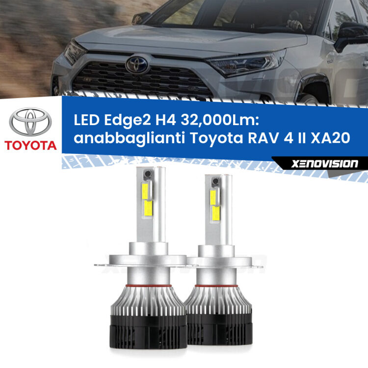 <p><strong>Kit anabbaglianti LED H4 per Toyota RAV 4 II</strong> XA20 2000 - 2005. </strong>Potenza smisurata, taglio di luce perfetto. Super canbus. Qualità Massima.</p>