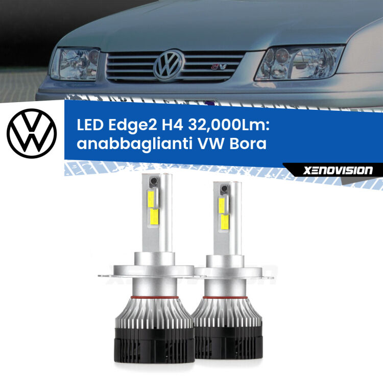 <p><strong>Kit anabbaglianti LED H4 per VW Bora</strong>  1999 - 2006. </strong>Potenza smisurata, taglio di luce perfetto. Super canbus. Qualità Massima.</p>