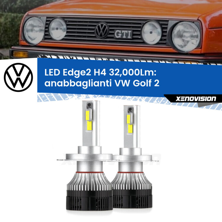 <p><strong>Kit anabbaglianti LED H4 per VW Golf 2</strong>  1983 - 1990. </strong>Potenza smisurata, taglio di luce perfetto. Super canbus. Qualità Massima.</p>