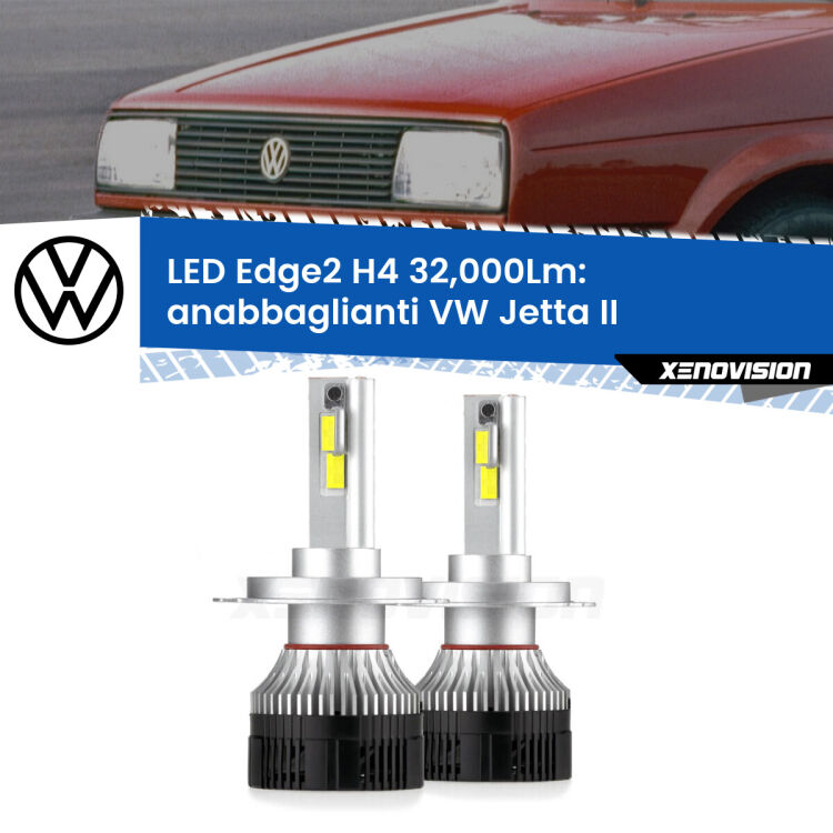 <p><strong>Kit anabbaglianti LED H4 per VW Jetta</strong> II 1984 - 1992. </strong>Potenza smisurata, taglio di luce perfetto. Super canbus. Qualità Massima.</p>