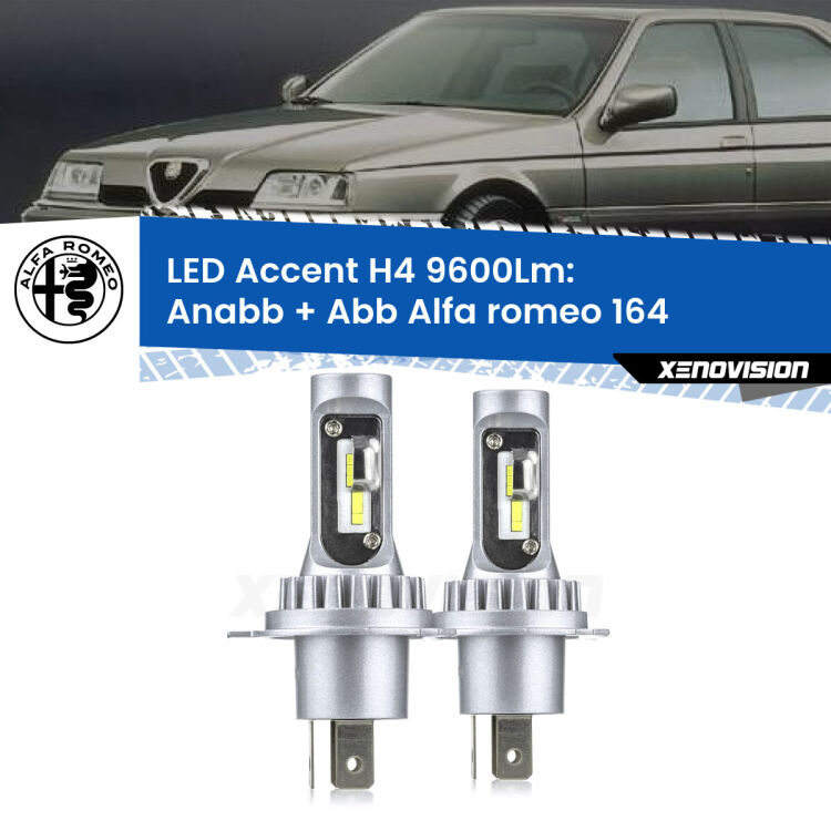 <strong>Kit LED per anabbaglianti + abbaglianti 164</strong>  1987 - 1991.</strong> Coppia lampade <strong>H4</strong> doppia intensità senza ventola e ultracompatte per installazioni in fari senza spazi.