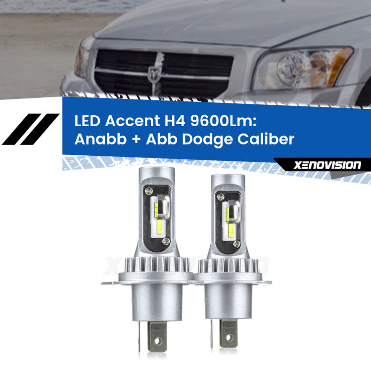 <strong>Kit LED per anabbaglianti + abbaglianti Caliber</strong>  2006 - 2011.</strong> Coppia lampade <strong>H4</strong> doppia intensità senza ventola e ultracompatte per installazioni in fari senza spazi.