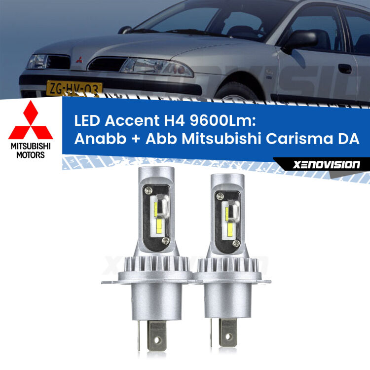 <strong>Kit LED per anabbaglianti + abbaglianti Carisma</strong> DA 1995 - 2006.</strong> Coppia lampade <strong>H4</strong> doppia intensità senza ventola e ultracompatte per installazioni in fari senza spazi.