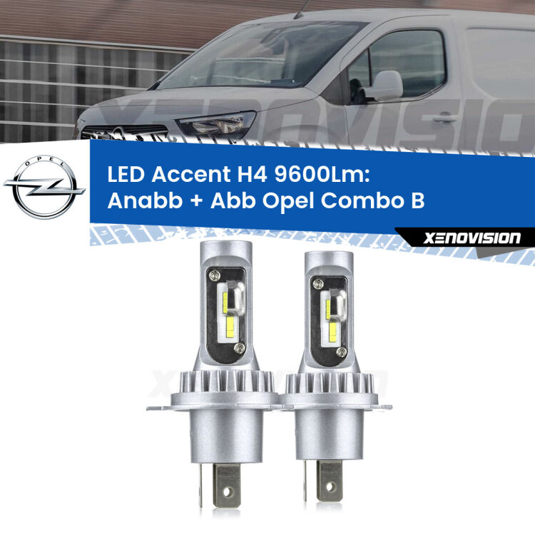 <strong>Kit LED per anabbaglianti + abbaglianti Combo B</strong>  1994 - 2001.</strong> Coppia lampade <strong>H4</strong> doppia intensità senza ventola e ultracompatte per installazioni in fari senza spazi.