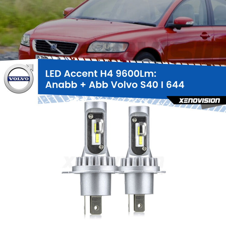 <strong>Kit LED per anabbaglianti + abbaglianti S40 I</strong> 644 a parabola singola.</strong> Coppia lampade <strong>H4</strong> doppia intensità senza ventola e ultracompatte per installazioni in fari senza spazi.