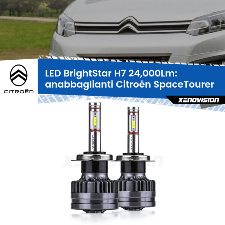 <strong>Kit LED anabbaglianti per Citroën SpaceTourer</strong>  2016 in poi. </strong>Include due lampade Canbus H7 Brightstar da 24,000 Lumen. Qualità Massima.