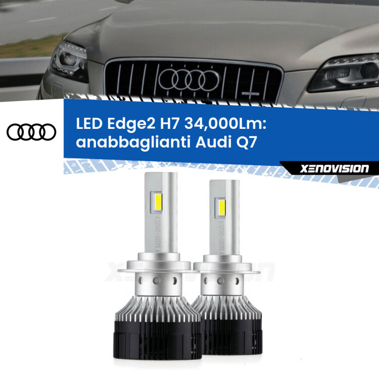 <strong>Kit anabbaglianti LED per Audi Q7</strong>  2006 - 2015.</strong>.Coppia lampade <strong>H7</strong> modello Edge v3.0 di Xenovision.