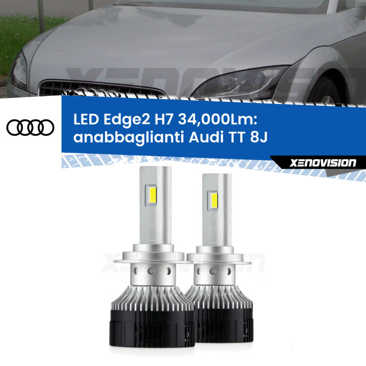 <strong>Kit anabbaglianti LED per Audi TT</strong> 8J 2006 - 2014.</strong>.Coppia lampade <strong>H7</strong> modello Edge v3.0 di Xenovision.