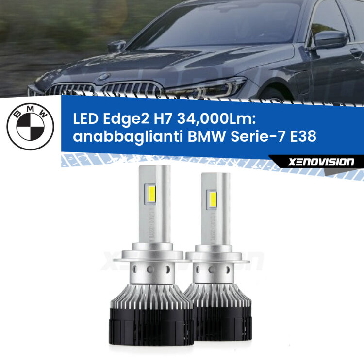 <strong>Kit anabbaglianti LED per BMW Serie-7</strong> E38 1998 - 2001.</strong>.Coppia lampade <strong>H7</strong> modello Edge v3.0 di Xenovision.