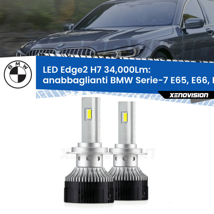 <strong>Kit anabbaglianti LED per BMW Serie-7</strong> E65, E66, E67 2001 - 2008.</strong>.Coppia lampade <strong>H7</strong> modello Edge v3.0 di Xenovision.