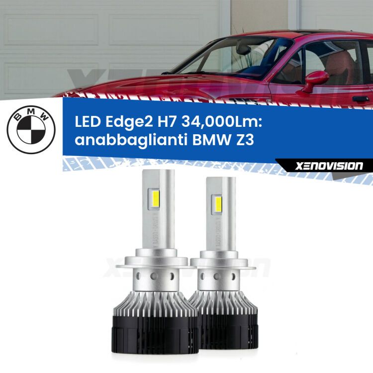 <strong>Kit anabbaglianti LED per BMW Z3</strong>  restyling.</strong>.Coppia lampade <strong>H7</strong> modello Edge v3.0 di Xenovision.