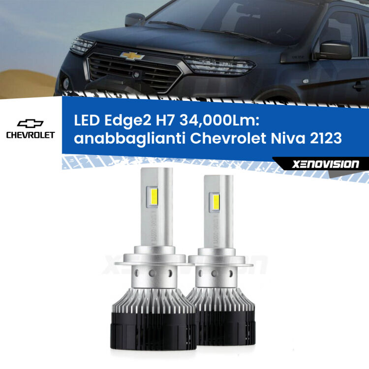 <strong>Kit anabbaglianti LED per Chevrolet Niva</strong> 2123 2002 - 2009.</strong>.Coppia lampade <strong>H7</strong> modello Edge v3.0 di Xenovision.