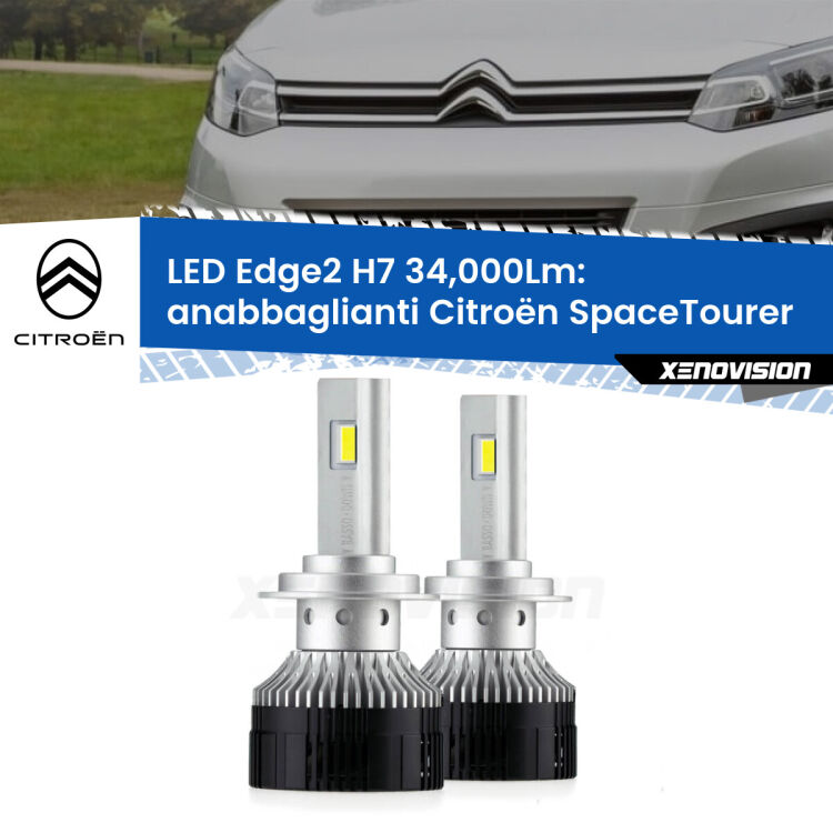 <strong>Kit anabbaglianti LED per Citroën SpaceTourer</strong>  2016 in poi.</strong>.Coppia lampade <strong>H7</strong> modello Edge v3.0 di Xenovision.