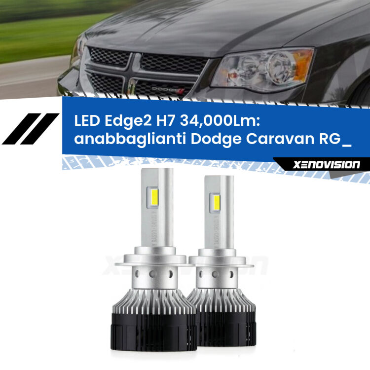 <strong>Kit anabbaglianti LED per Dodge Caravan</strong> RG_ 2000 - 2007.</strong>.Coppia lampade <strong>H7</strong> modello Edge v3.0 di Xenovision.