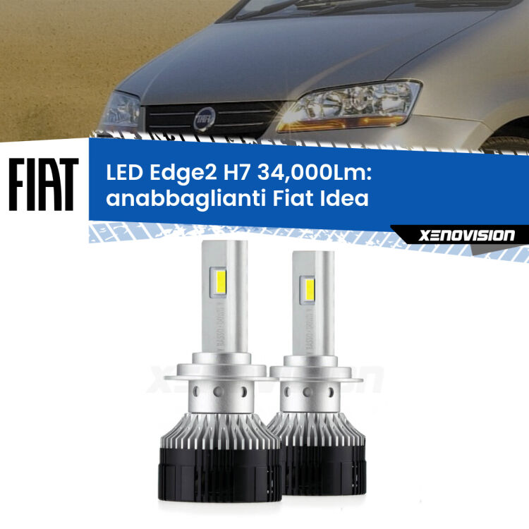 <strong>Kit anabbaglianti LED per Fiat Idea</strong>  2003 - 2015.</strong>.Coppia lampade <strong>H7</strong> modello Edge v3.0 di Xenovision.