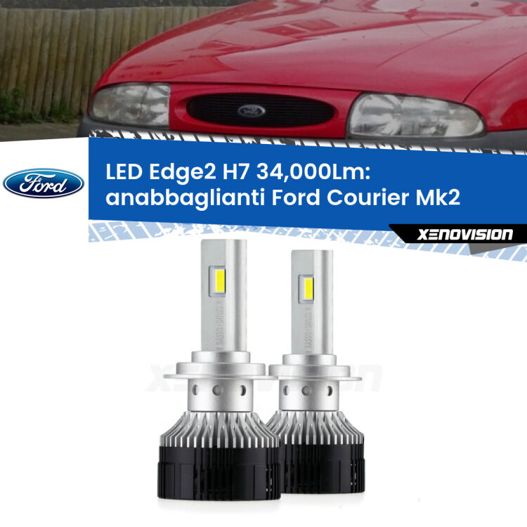 <strong>Kit anabbaglianti LED per Ford Courier</strong> Mk2 1996 - 1999.</strong>.Coppia lampade <strong>H7</strong> modello Edge v3.0 di Xenovision.