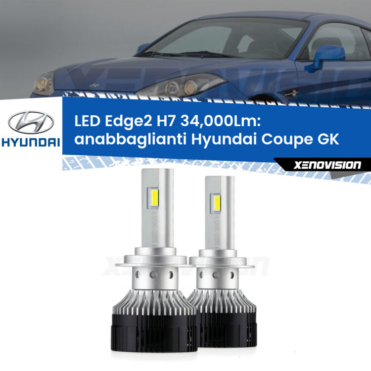 <strong>Kit anabbaglianti LED per Hyundai Coupe</strong> GK 2002 - 2009.</strong>.Coppia lampade <strong>H7</strong> modello Edge v3.0 di Xenovision.