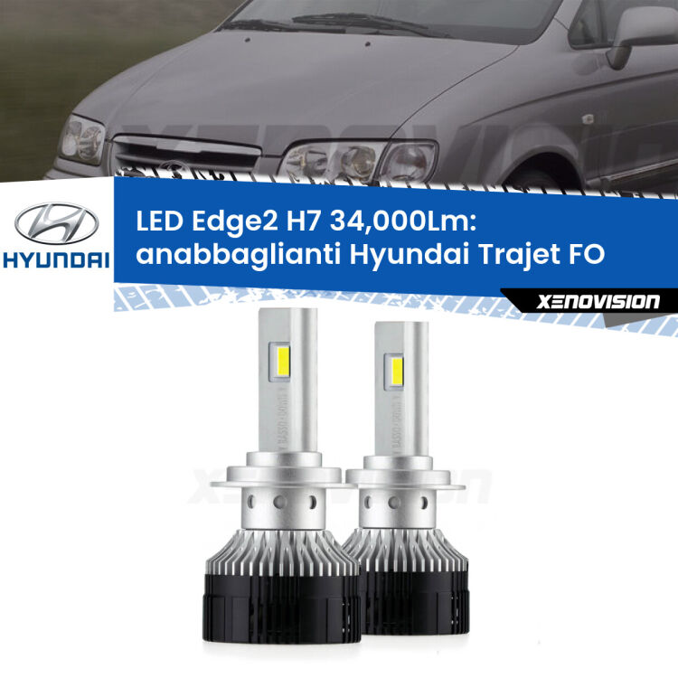 <strong>Kit anabbaglianti LED per Hyundai Trajet</strong> FO 2000 - 2008.</strong>.Coppia lampade <strong>H7</strong> modello Edge v3.0 di Xenovision.