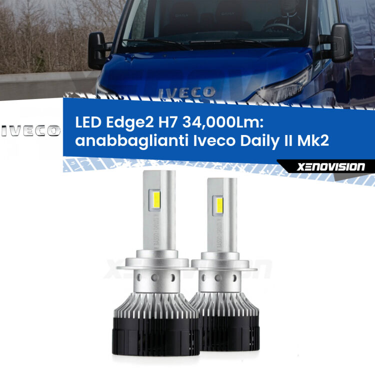 <strong>Kit anabbaglianti LED per Iveco Daily II</strong> Mk2 2006 - 2011.</strong>.Coppia lampade <strong>H7</strong> modello Edge v3.0 di Xenovision.