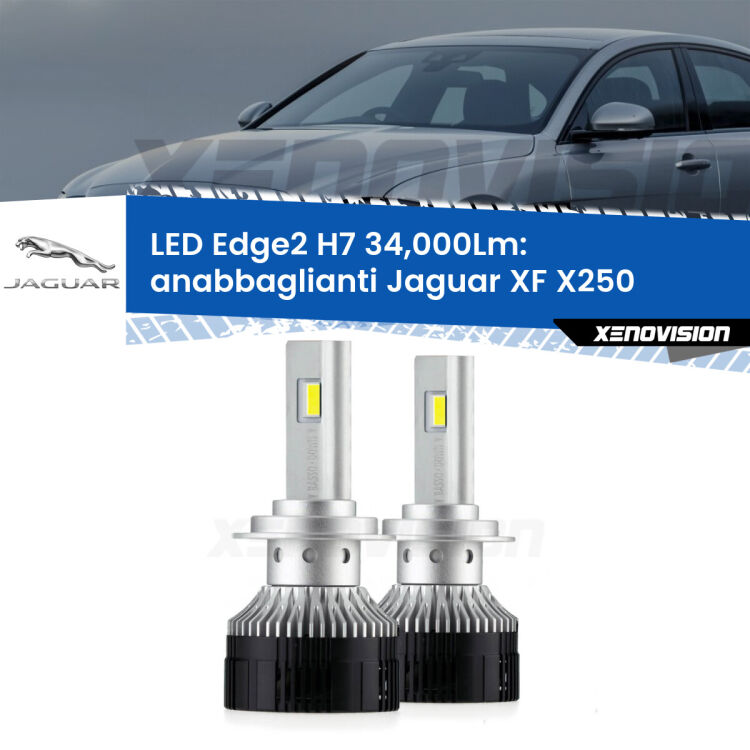 <strong>Kit anabbaglianti LED per Jaguar XF</strong> X250 2007 - 2015.</strong>.Coppia lampade <strong>H7</strong> modello Edge v3.0 di Xenovision.