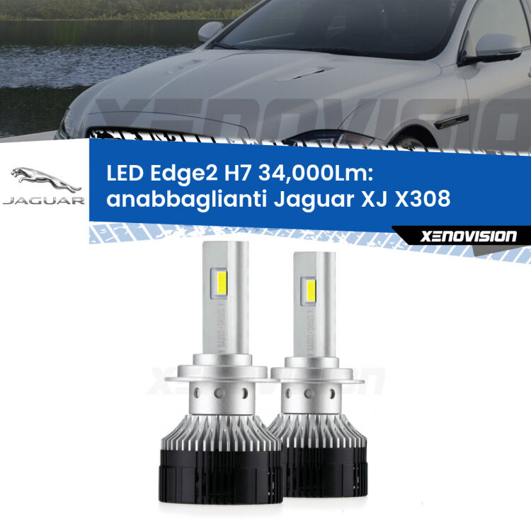 <strong>Kit anabbaglianti LED per Jaguar XJ</strong> X308 1997 - 2003.</strong>.Coppia lampade <strong>H7</strong> modello Edge v3.0 di Xenovision.