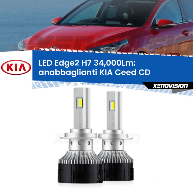 <strong>Kit anabbaglianti LED per KIA Ceed</strong> CD 2018 in poi.</strong>.Coppia lampade <strong>H7</strong> modello Edge v3.0 di Xenovision.