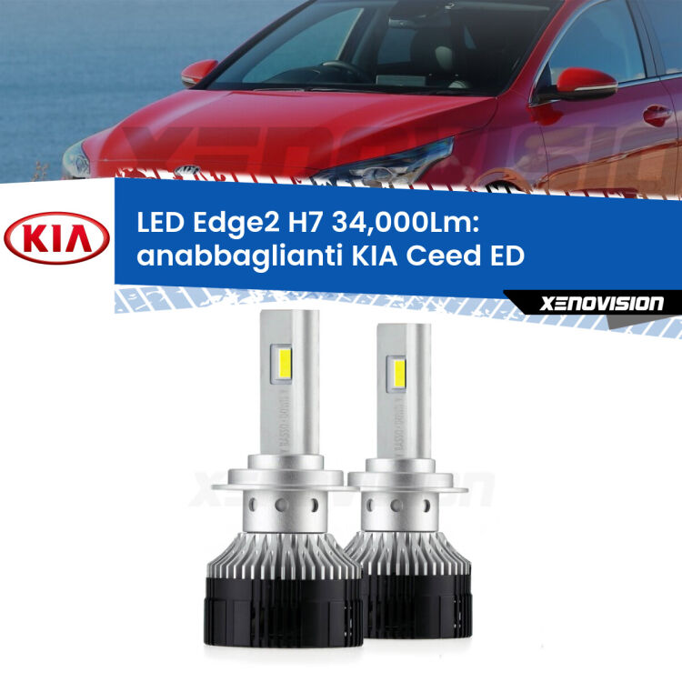 <strong>Kit anabbaglianti LED per KIA Ceed</strong> ED 2006 - 2012.</strong>.Coppia lampade <strong>H7</strong> modello Edge v3.0 di Xenovision.