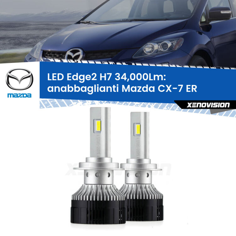 <strong>Kit anabbaglianti LED per Mazda CX-7</strong> ER 2006 - 2014.</strong>.Coppia lampade <strong>H7</strong> modello Edge v3.0 di Xenovision.