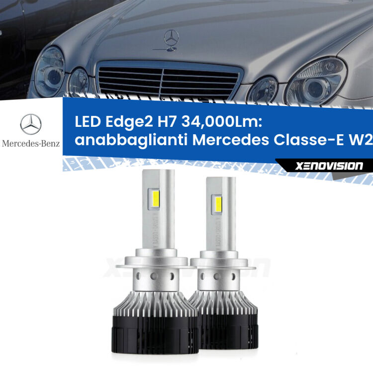 <strong>Kit anabbaglianti LED per Mercedes Classe-E</strong> W211 2002 - 2009.</strong>.Coppia lampade <strong>H7</strong> modello Edge v3.0 di Xenovision.