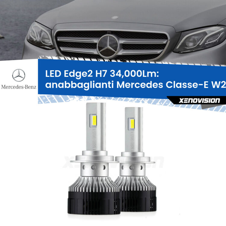 <strong>Kit anabbaglianti LED per Mercedes Classe-E</strong> W213 2016 - 2018.</strong>.Coppia lampade <strong>H7</strong> modello Edge v3.0 di Xenovision.