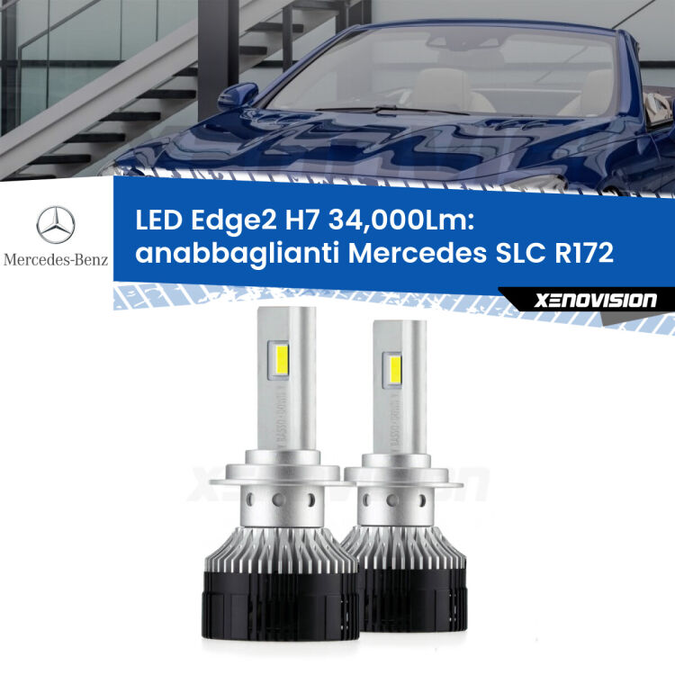 <strong>Kit anabbaglianti LED per Mercedes SLC</strong> R172 2016 - 2017.</strong>.Coppia lampade <strong>H7</strong> modello Edge v3.0 di Xenovision.