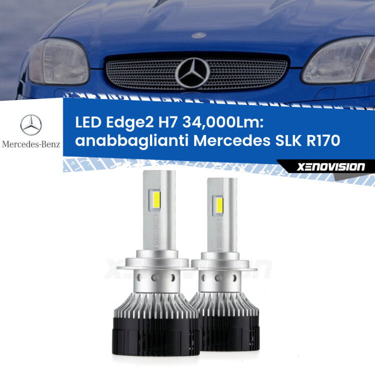 <strong>Kit anabbaglianti LED per Mercedes SLK</strong> R170 1996 - 2004.</strong>.Coppia lampade <strong>H7</strong> modello Edge v3.0 di Xenovision.