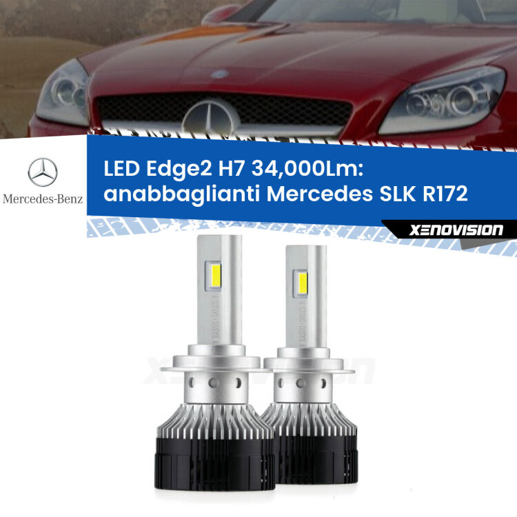 <strong>Kit anabbaglianti LED per Mercedes SLK</strong> R172 2011 in poi.</strong>.Coppia lampade <strong>H7</strong> modello Edge v3.0 di Xenovision.