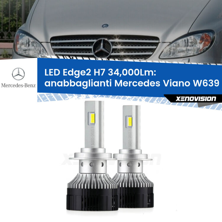 <strong>Kit anabbaglianti LED per Mercedes Viano</strong> W639 2003 - 2007.</strong>.Coppia lampade <strong>H7</strong> modello Edge v3.0 di Xenovision.