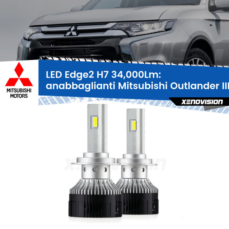 <strong>Kit anabbaglianti LED per Mitsubishi Outlander III</strong> GF 2012 - 2020.</strong>.Coppia lampade <strong>H7</strong> modello Edge v3.0 di Xenovision.