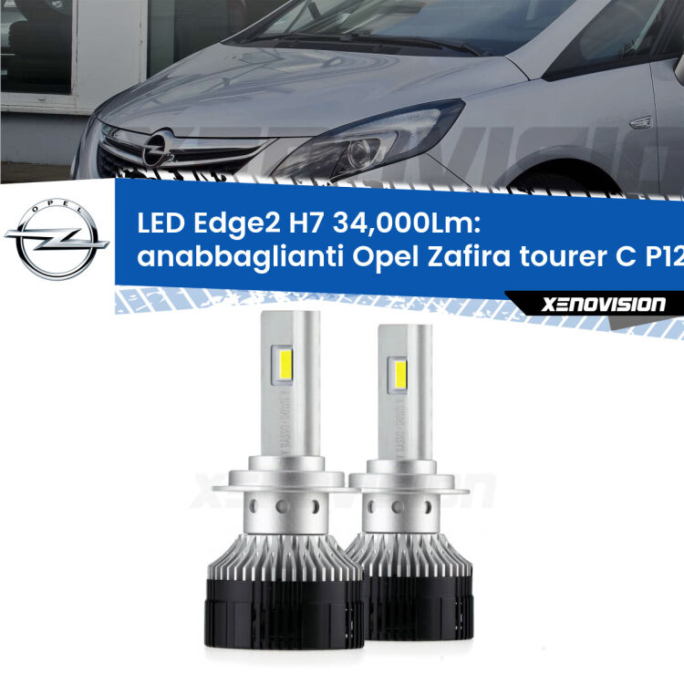 <strong>Kit anabbaglianti LED per Opel Zafira tourer C</strong> P12 2017 - 2019.</strong>.Coppia lampade <strong>H7</strong> modello Edge v3.0 di Xenovision.