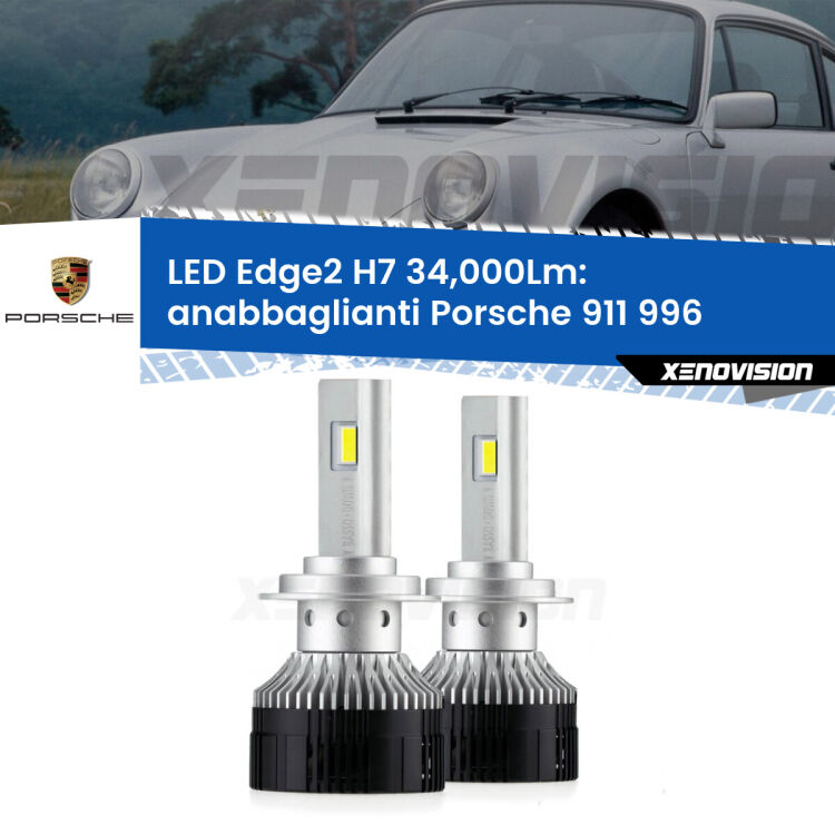 <strong>Kit anabbaglianti LED per Porsche 911</strong> 996 1997 - 2005.</strong>.Coppia lampade <strong>H7</strong> modello Edge v3.0 di Xenovision.