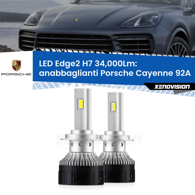 <strong>Kit anabbaglianti LED per Porsche Cayenne</strong> 92A 2010 in poi.</strong>.Coppia lampade <strong>H7</strong> modello Edge v3.0 di Xenovision.