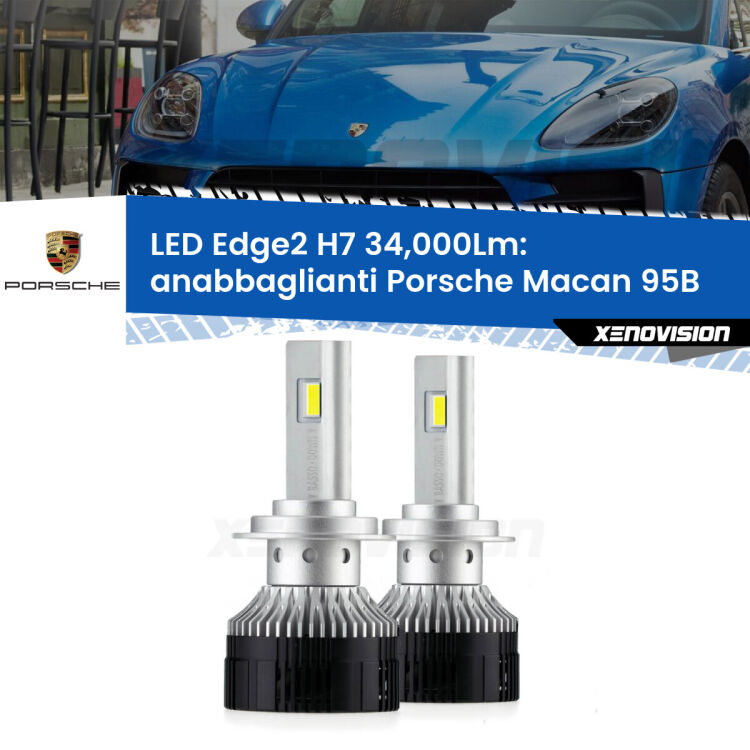 <strong>Kit anabbaglianti LED per Porsche Macan</strong> 95B 2014 - 2018.</strong>.Coppia lampade <strong>H7</strong> modello Edge v3.0 di Xenovision.