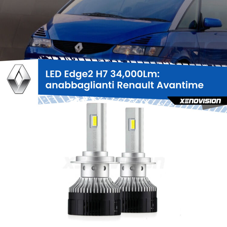 <strong>Kit anabbaglianti LED per Renault Avantime</strong>  2001 - 2003.</strong>.Coppia lampade <strong>H7</strong> modello Edge v3.0 di Xenovision.