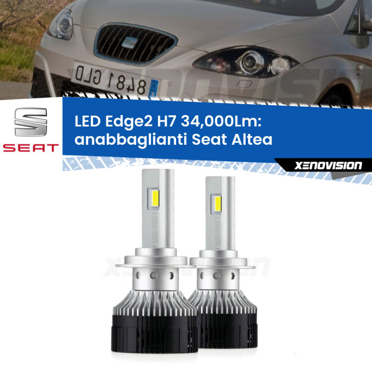 <strong>Kit anabbaglianti LED per Seat Altea</strong>  2004 - 2010.</strong>.Coppia lampade <strong>H7</strong> modello Edge v3.0 di Xenovision.