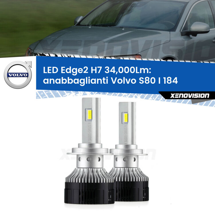 <strong>Kit anabbaglianti LED per Volvo S80 I</strong> 184 1998 - 2006.</strong>.Coppia lampade <strong>H7</strong> modello Edge v3.0 di Xenovision.