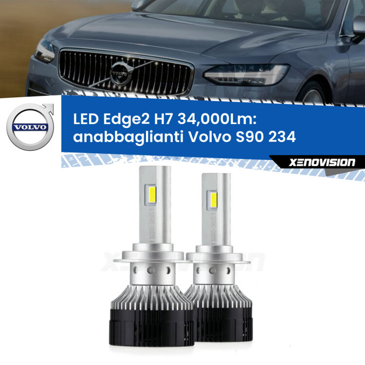 <strong>Kit anabbaglianti LED per Volvo S90</strong> 234 2016 in poi.</strong>.Coppia lampade <strong>H7</strong> modello Edge v3.0 di Xenovision.