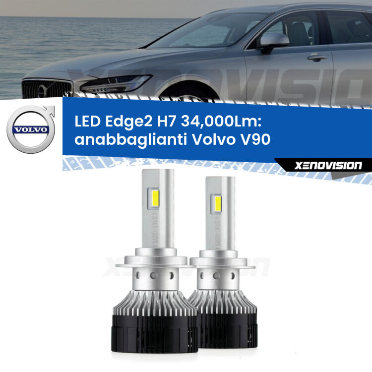 <strong>Kit anabbaglianti LED per Volvo V90</strong>  2016 - 2018.</strong>.Coppia lampade <strong>H7</strong> modello Edge v3.0 di Xenovision.