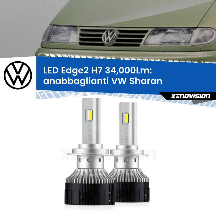 <strong>Kit anabbaglianti LED per VW Sharan</strong>  a parabola doppia.</strong>.Coppia lampade <strong>H7</strong> modello Edge v3.0 di Xenovision.